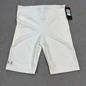 NEW Under Armour Slider Shorts Women's Large White Softball Sliding Compression